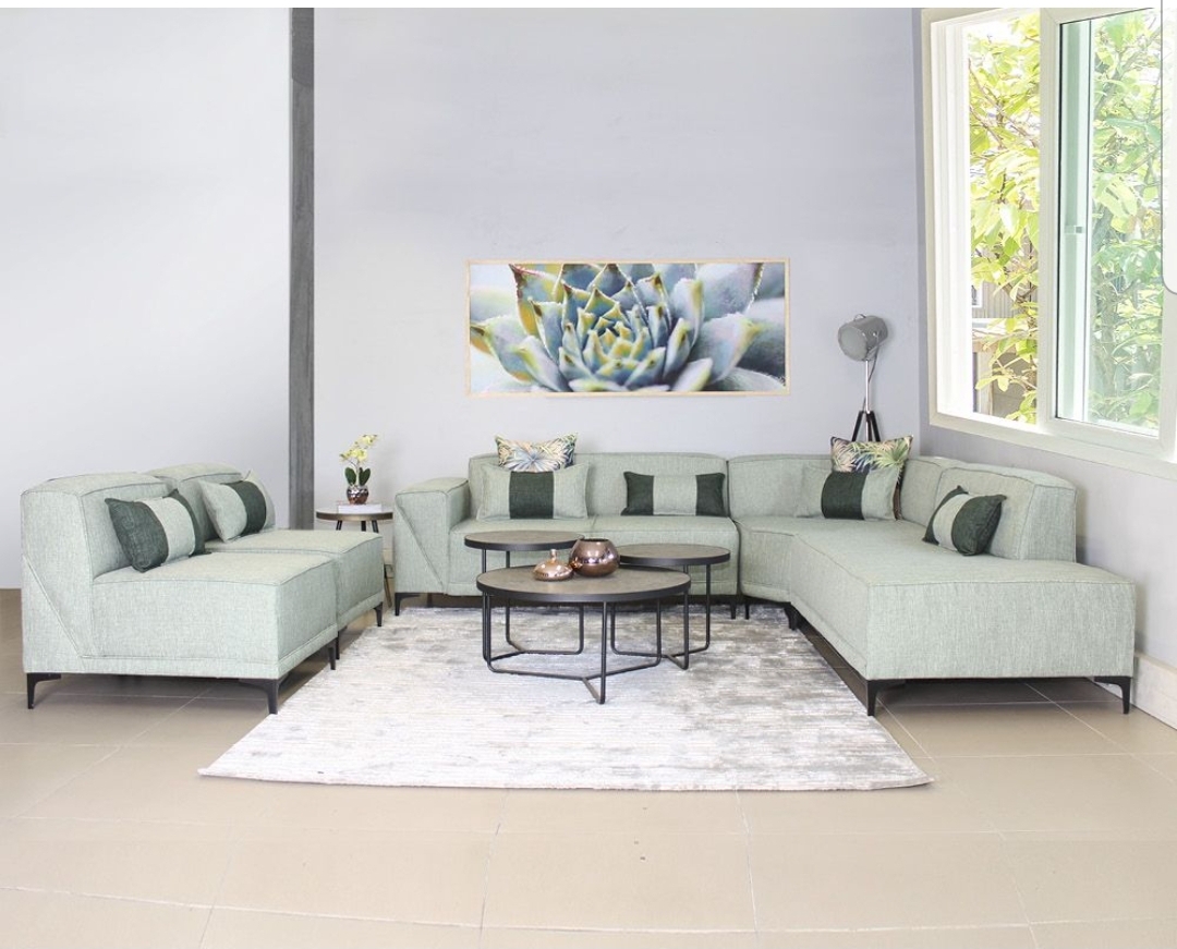 Michaela L-Shape Modular Couch+2 Free Chairs