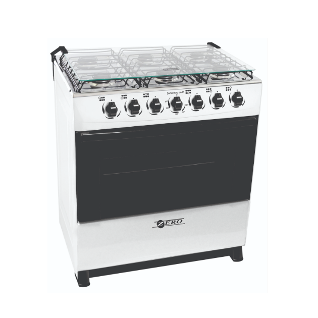 Zero Appliances 6 Burner Gas Stove With FFD On All Functions - White